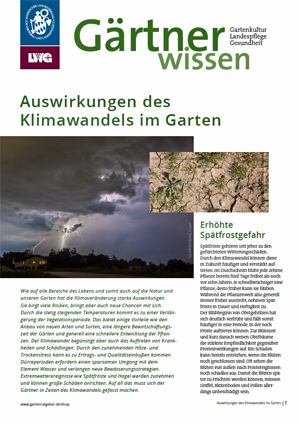 Gärtner wissen: Auswirkungen des Klimawandels (Quelle: Bayerischer Landesverband)